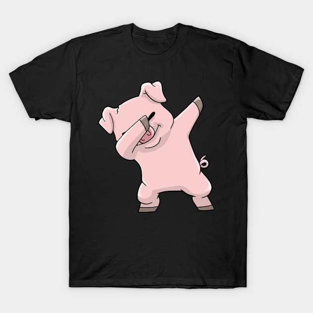 Pig, Kawaii, Dabbing T-Shirt by KAWAIITEE